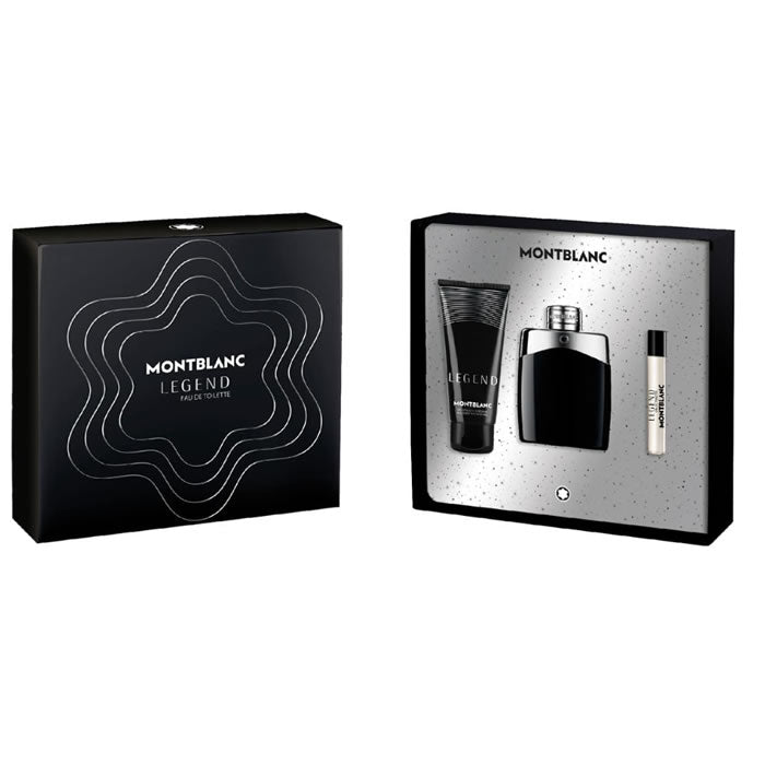 Mont Blanc Legend Gift Set 100ml EDT + 100ml Shower Gel + 7.5ml EDT