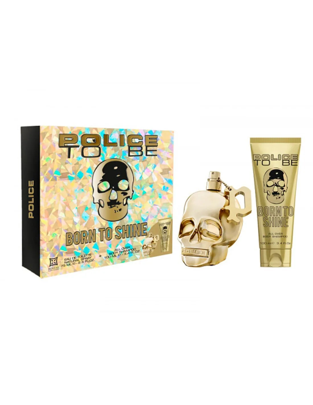 Police To Be Born To Shine Men Gift Set 75ml EDT + 100ml Body Shampoo