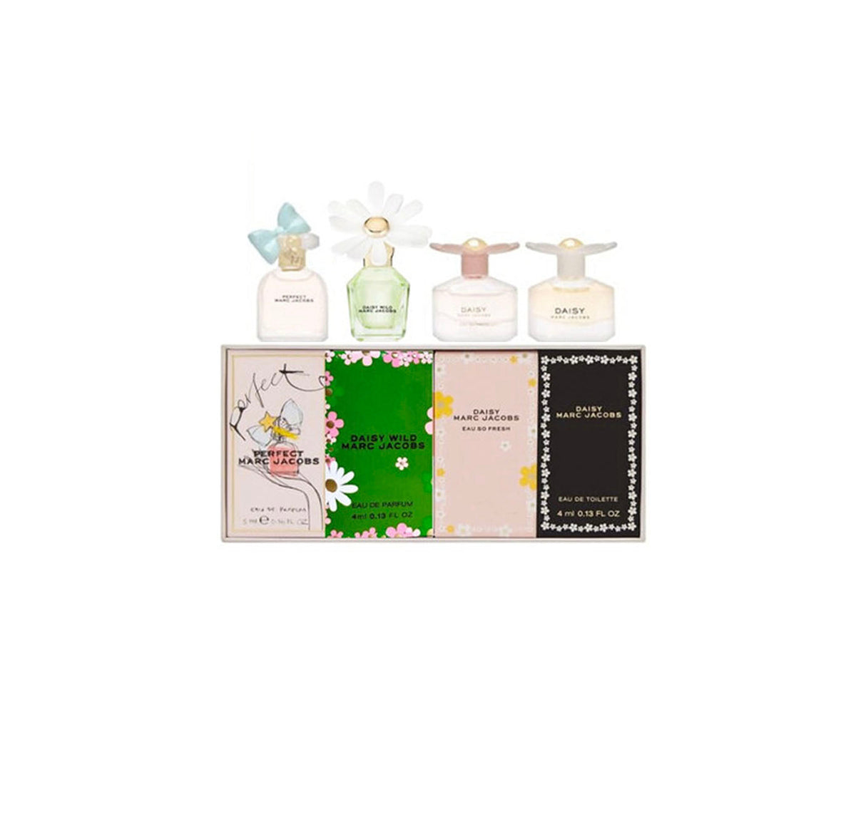 Marc Jacobs Miniature Gift Set 5ml Perfect EDP + 4ml Daisy Wild EDP + 4ml Daisy Eau So Fresh EDT + 4ml Daisy EDT
