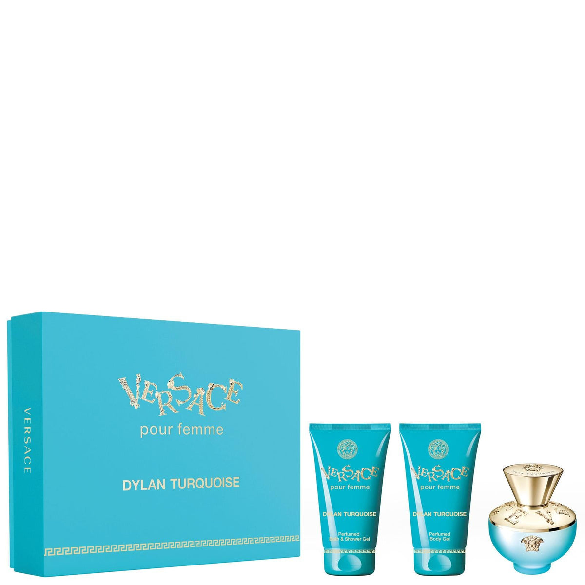 Versace Pour Femme Dylan Turquoise Gift Set 50ml EDT + 50ml Bath & Shower Gel + 50ml Body Lotion