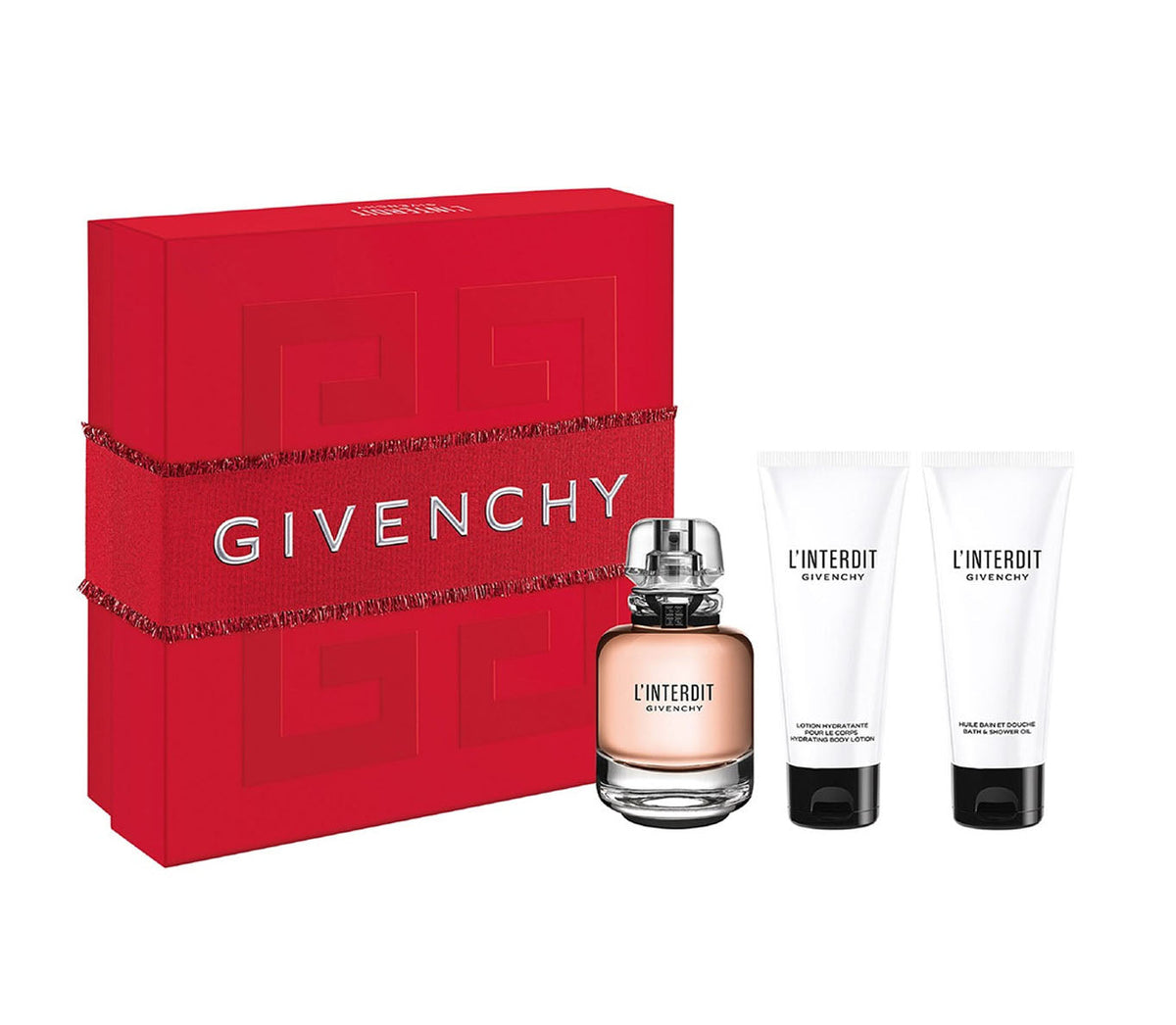 Givenchy L Interdit Gift Set 80ml EDP + 75ml Shower Gel + 75ml Body Lotion